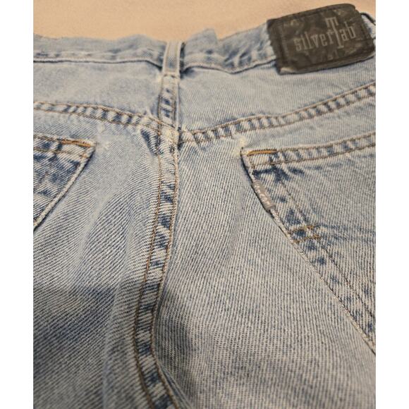 Vintage 90s Levi's Silvertab Loose Fit Denim Blue Jean Size Womens 3L Light Wash - Picture 5 of 9